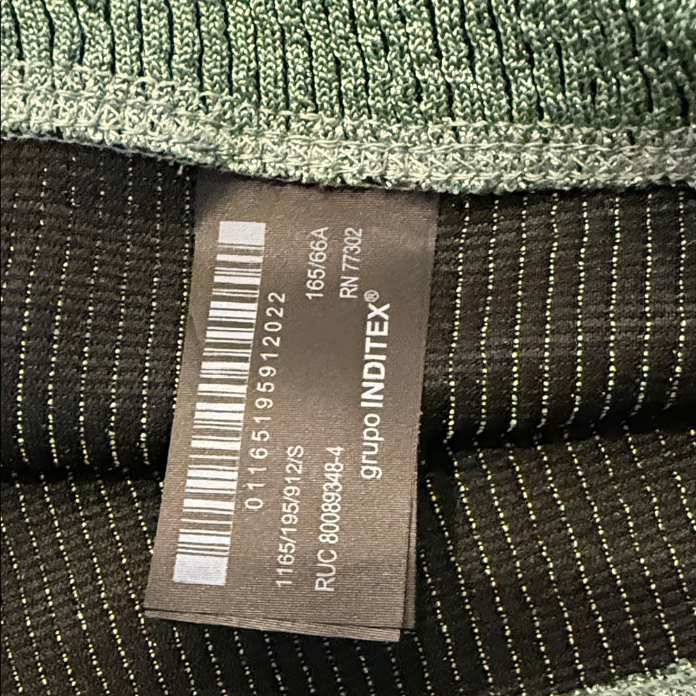 Zara Size Small Metallic Green High-Waisted Bikini Bottoms NWTs - Picture 9 of 10